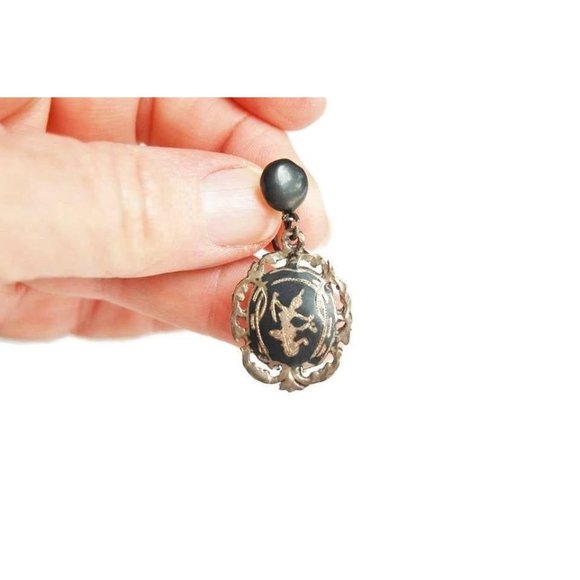 Siam Dancer Sterling Silver Earrings, 1930s Dancin - Picture 4 of 10